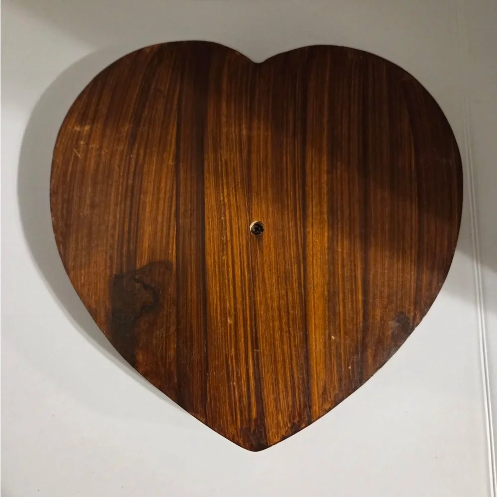 Collapsible Wooden Heart Basket Decor Spring